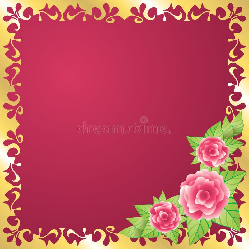 Fundo de beleza com rosas ilustração stock