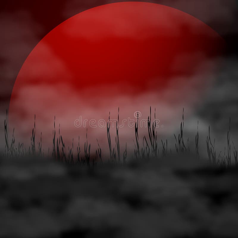 Fundo da ilustração do vetor de Dia das Bruxas - lua e névoa da ascendência pura ilustração royalty free Fundo da ilustração do vetor de Dia das Bruxas - lua e névoa da ascendência pura ilustração royalty free