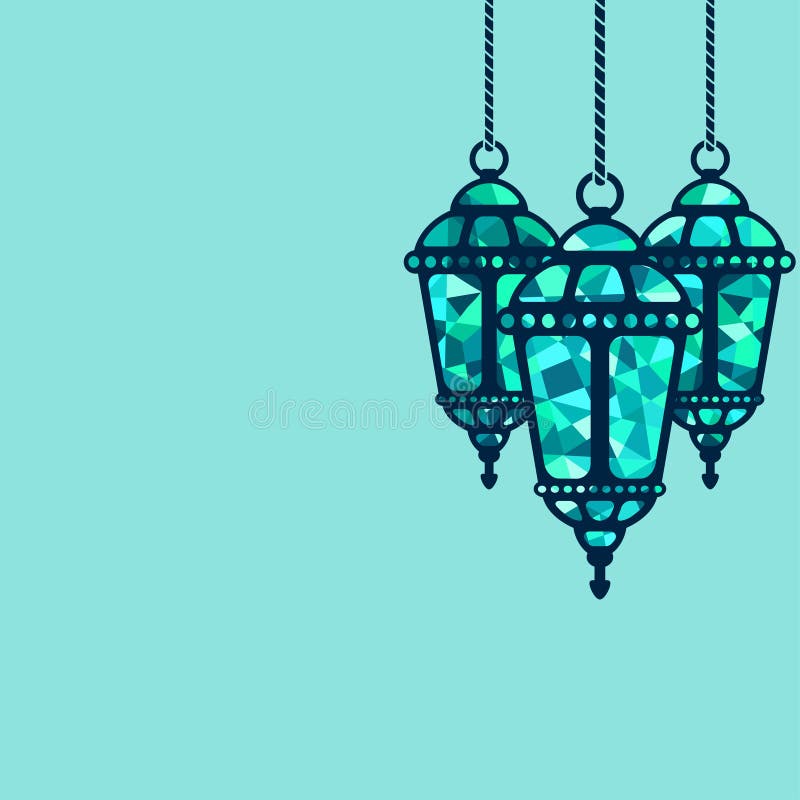 Fundo de lanterna do Ramadão ilustração royalty free