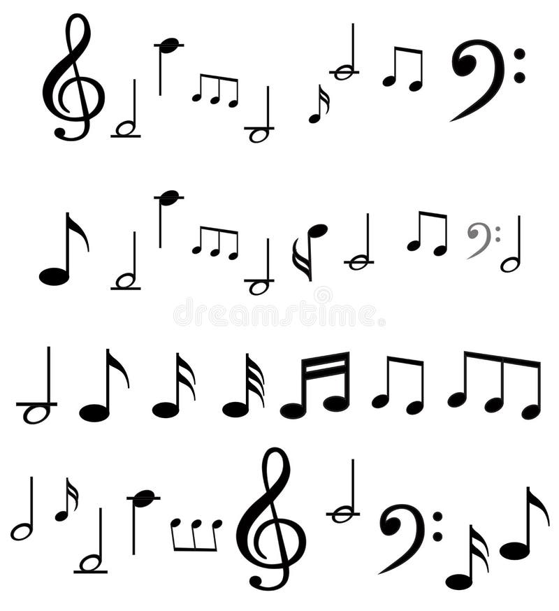 Fundo da nota da música com símbolos ilustração royalty free