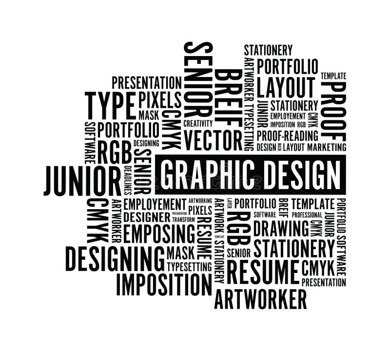 Fundo da palavra do projeto gráfico ilustração stock