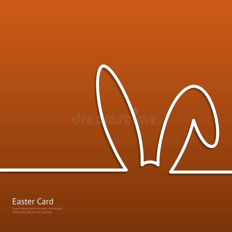 Fundo de Páscoa com coelho em silhueta ilustração do vetor