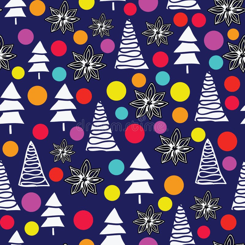 Fundo da árvore do Feliz Natal do vetor com as bolas de vidro pasteis e os anis ilustração royalty free Fundo da árvore do Feliz Natal do vetor com as bolas de vidro pasteis e os anis ilustração royalty free