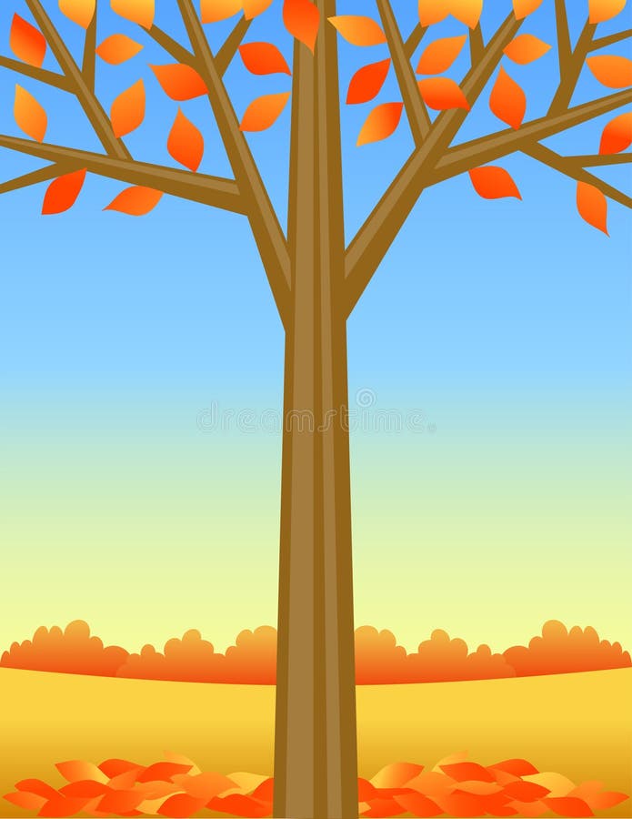 Fundo da árvore do outono ilustração royalty free Fundo da árvore do outono ilustração royalty free