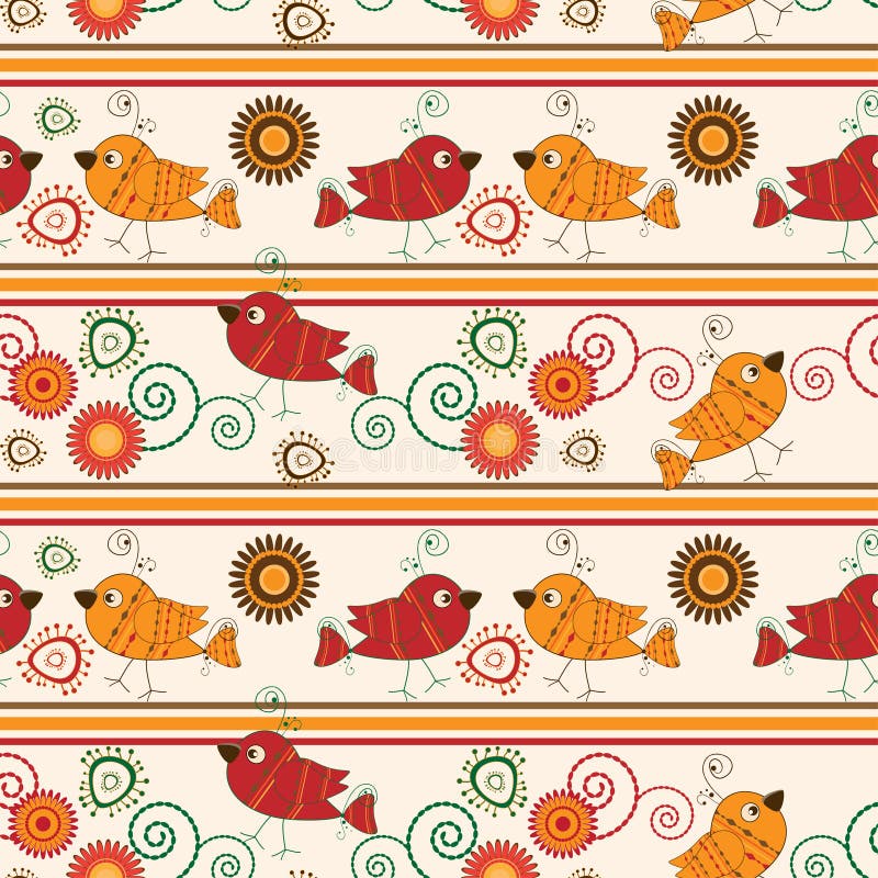 Fundo de Abstrct com pássaros ilustração royalty free