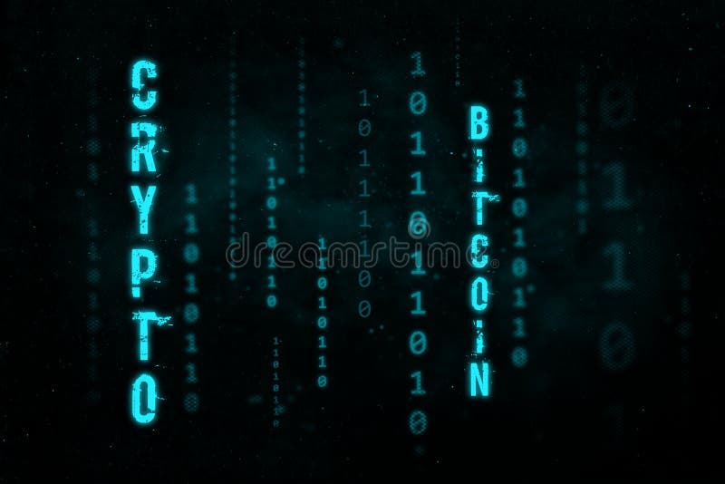 Digital binary data and streaming binary code background. Crypto currency bitcoin concept illustration. Matrix background with digits 1 and 0. Digital binary data and streaming binary code background. Crypto currency bitcoin concept illustration. Matrix background with digits 1 and 0