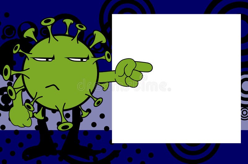 Fundo de imagem do desenho animado do covito do vírus corona cinza engraçado