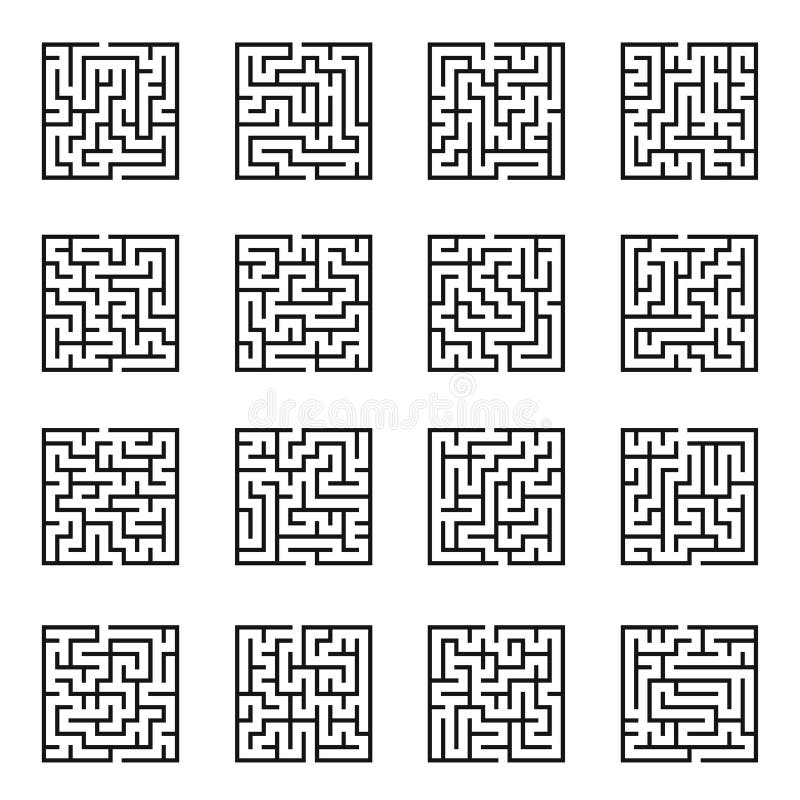 Fundo de Maze Game Labirinto com entrada e saída ilustração stock Fundo de Maze Game Labirinto com entrada e saída ilustração stock