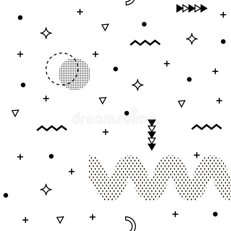 Fundo de Memphis Forma abstrata 80-90s do teste padrão ilustração royalty free Fundo de Memphis Forma abstrata 80-90s do teste padrão ilustração royalty free