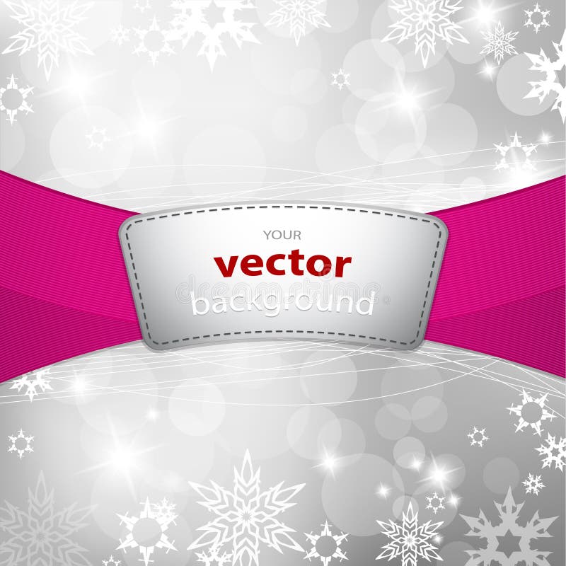 Fundo de prata do Natal com flocos da neve. ilustração do vetor Fundo de prata do Natal com flocos da neve. ilustração do vetor