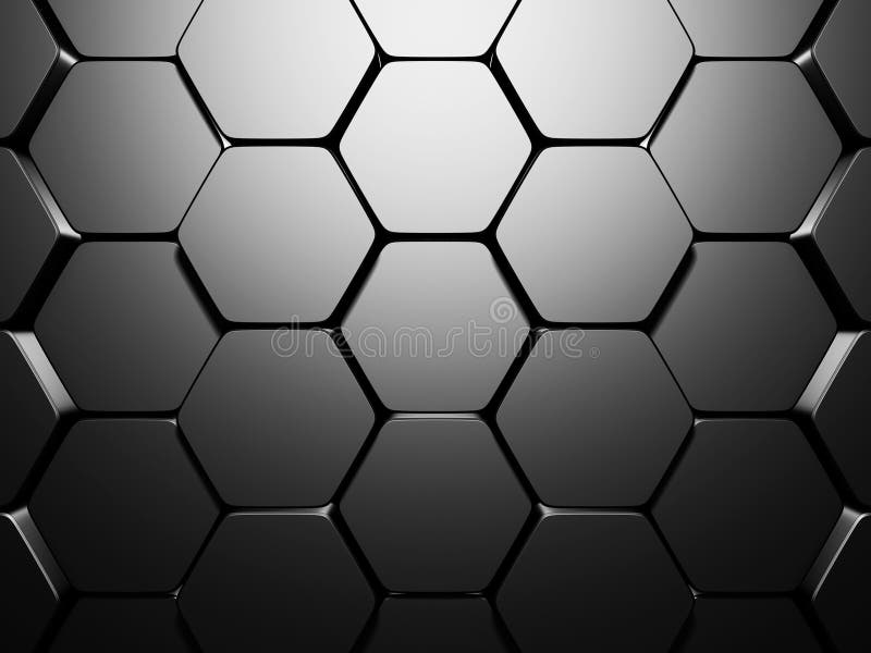 Fundo de prata metálico escuro do teste padrão brilhante do hexágono ilustração do vetor Fundo de prata metálico escuro do teste padrão brilhante do hexágono ilustração do vetor