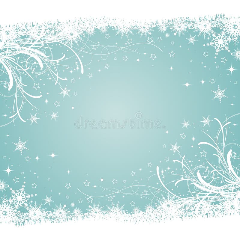 Decorative winter background with snowflakes and stars. Decorative winter background with snowflakes and stars