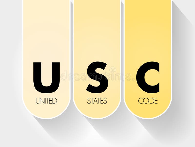 Fundo do acrônimo de código usc united state ilustração stock