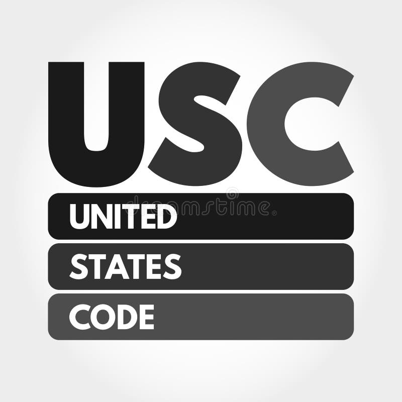 Fundo do acrônimo de código usc united state ilustração stock