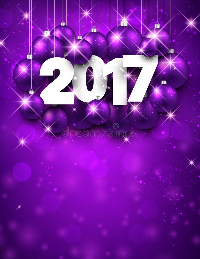 Fundo do ano novo do roxo 2017 ilustração stock Fundo do ano novo do roxo 2017 ilustração stock