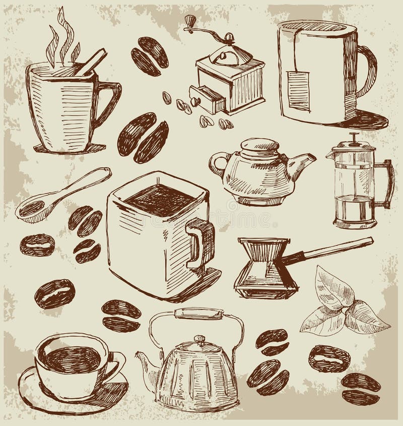 Fundo de café ilustração royalty free