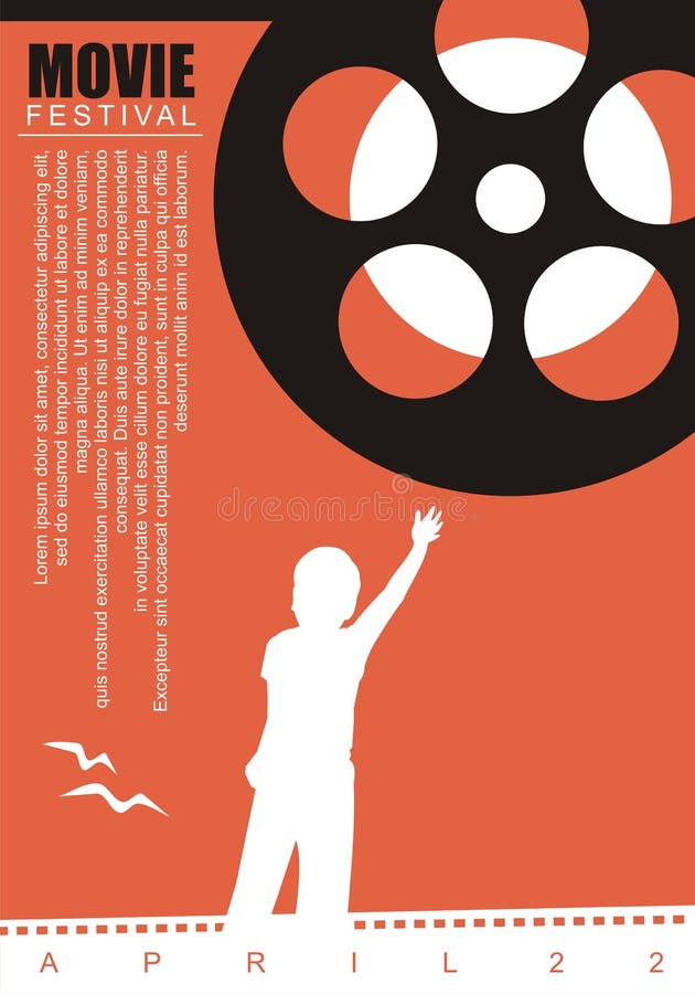 Fundo do cartaz do filme de filme ilustração stock Fundo do cartaz do filme de filme ilustração stock