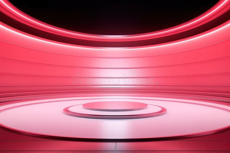 Fundo do centro em branco do estágio futurístico e limpo ilustração stock