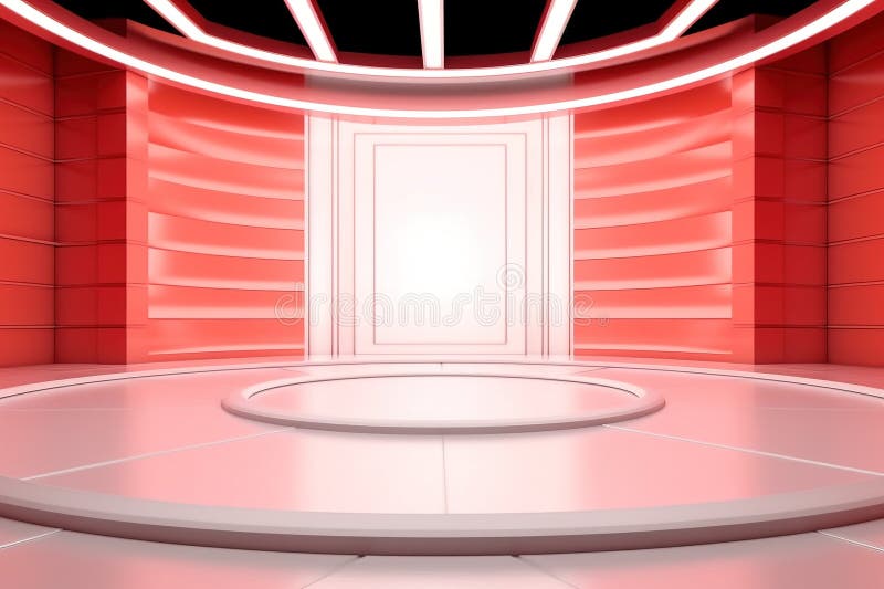 Fundo do centro em branco do estágio futurístico e limpo ilustração stock