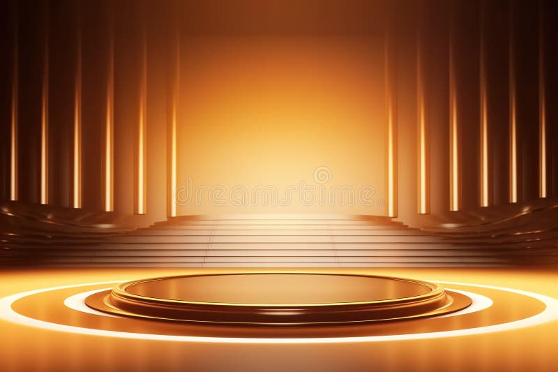 Fundo do centro em branco do estágio futurístico e limpo ilustração royalty free