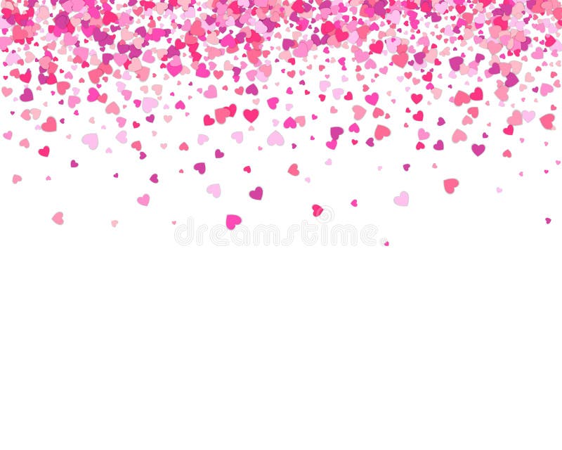 Fundo do dia de Valentim Queda das pétalas dos corações dos confetes Coração ilustração royalty free Fundo do dia de Valentim Queda das pétalas dos corações dos confetes Coração ilustração royalty free