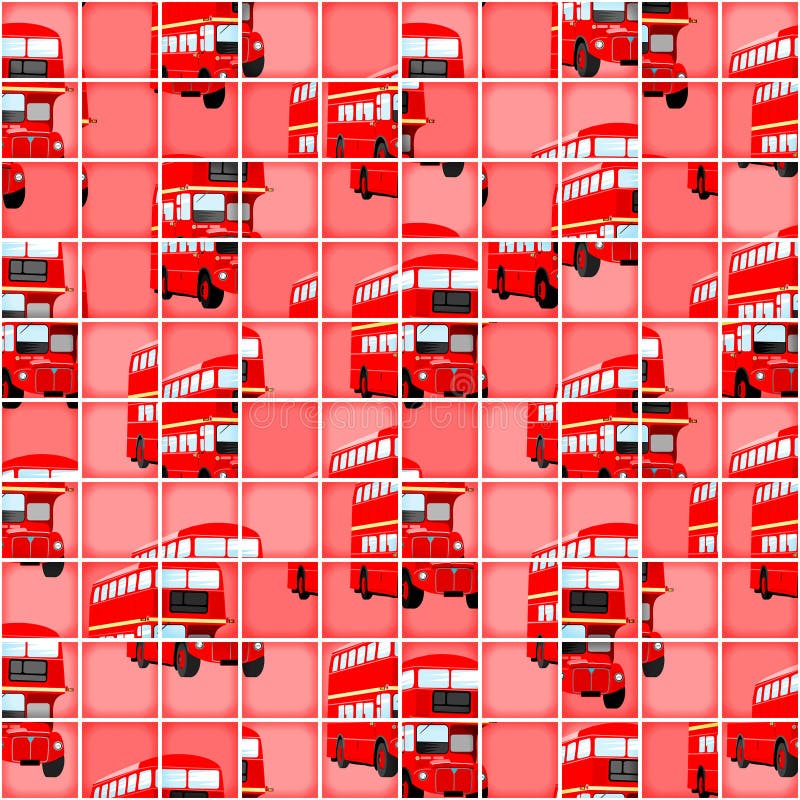 Fundo do enigma do pixel do ônibus de Londres ilustração royalty free Fundo do enigma do pixel do ônibus de Londres ilustração royalty free