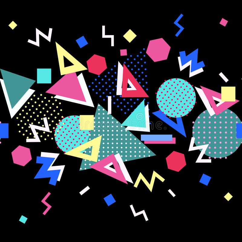 Fundo do estilo de Memphis ilustração do vetor Fundo do estilo de Memphis ilustração do vetor