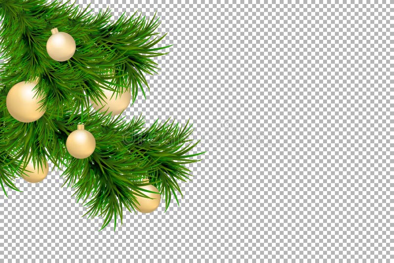 Fundo do Feliz Natal e do ano novo feliz com os ramos do abeto e as bolas do Natal isolados no fundo transparente DES moderno ilustração royalty free Fundo do Feliz Natal e do ano novo feliz com os ramos do abeto e as bolas do Natal isolados no fundo transparente DES moderno ilustração royalty free
