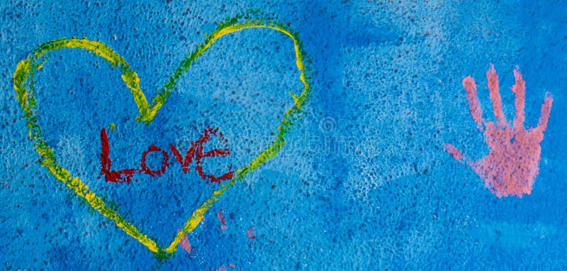 Fundo do Grunge com amor escrito grafittis ilustração stock Fundo do Grunge com amor escrito grafittis ilustração stock