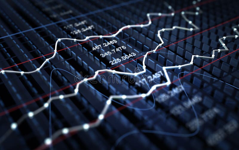 Fundo do gráfico do mercado de valores de acção ilustração stock Fundo do gráfico do mercado de valores de acção ilustração stock