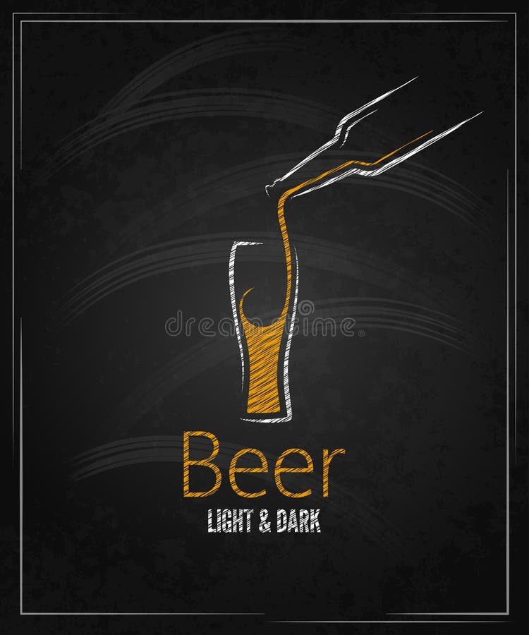Fundo do menu do quadro do vidro de cerveja ilustração royalty free Fundo do menu do quadro do vidro de cerveja ilustração royalty free