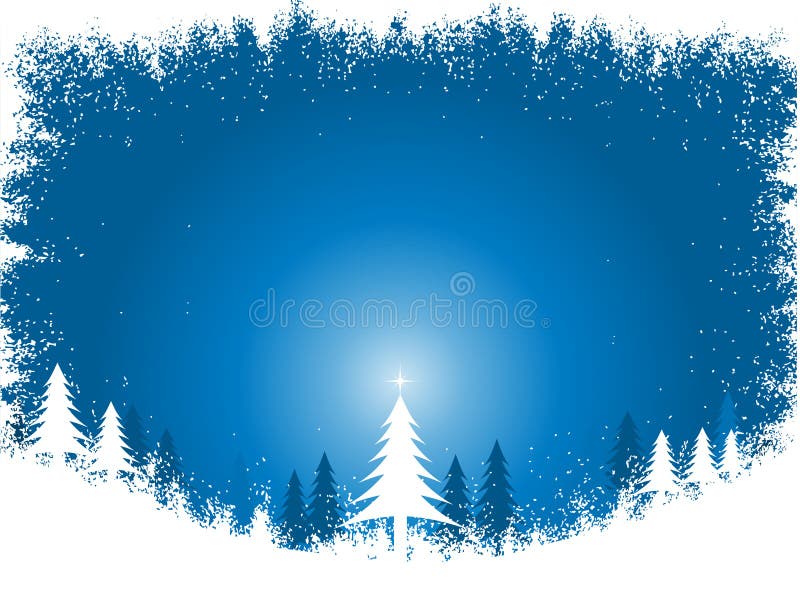 Christmas trees on a snowy landscape. Christmas trees on a snowy landscape