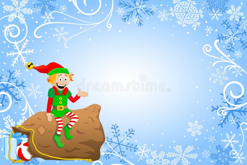 Fundo do Natal com duende ilustração do vetor. Ilustração de vetor - 34382138 Fundo do Natal com duende ilustração do vetor. Ilustração de vetor - 34382138