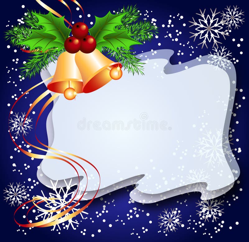 Fundo do Natal com sinos ilustração royalty free Fundo do Natal com sinos ilustração royalty free
