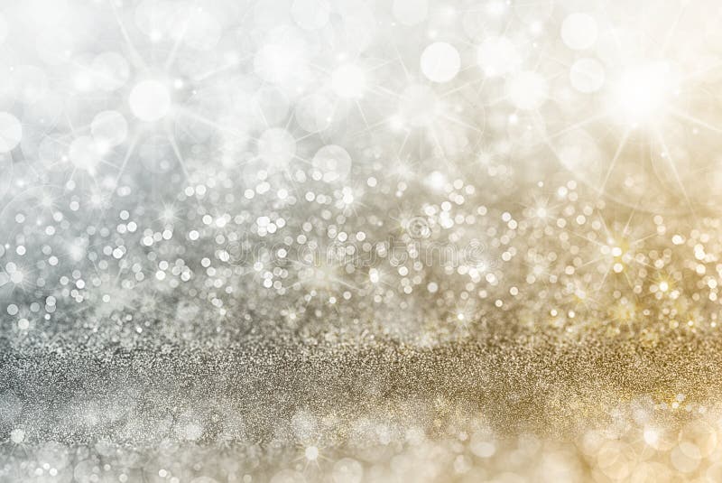 Fundo de Natal em prata e dourado fotografia de stock royalty free