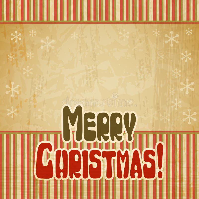 Fundo natalício vintage vetorial em estilo retro ilustração do vetor
