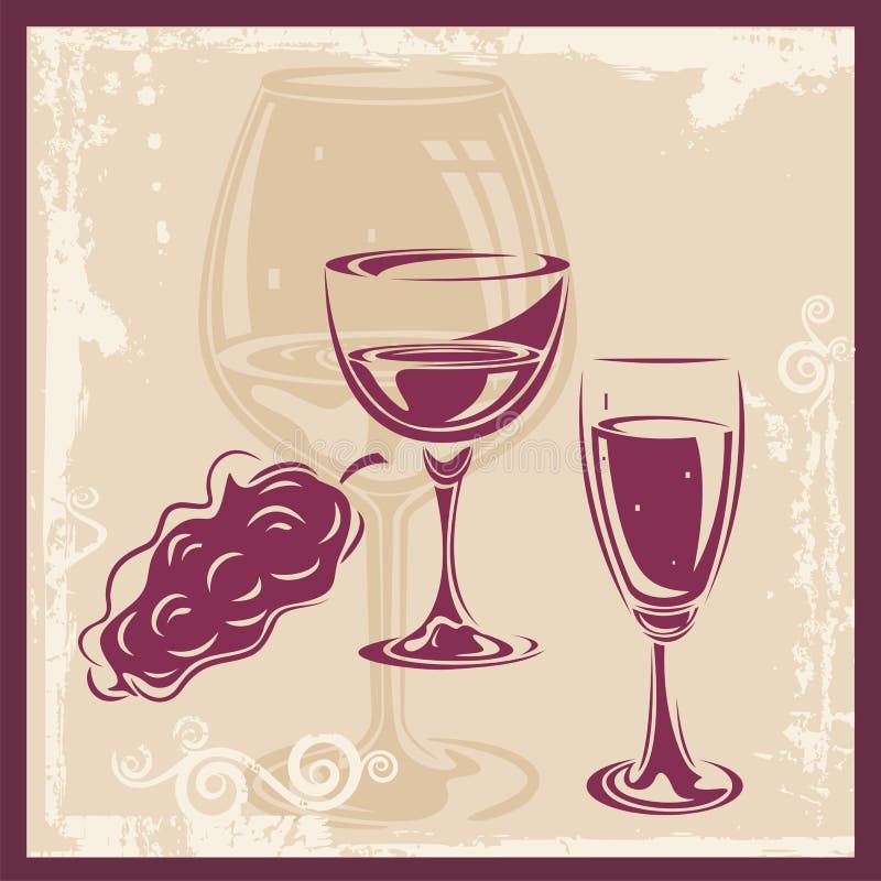 Fundo Ornamental de Vinho ilustração do vetor