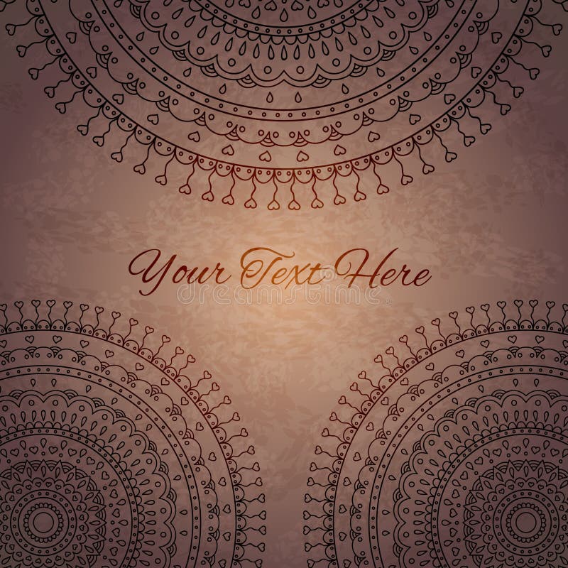 Fundo do ornamento da mandala do vintage ilustração stock Fundo do ornamento da mandala do vintage ilustração stock