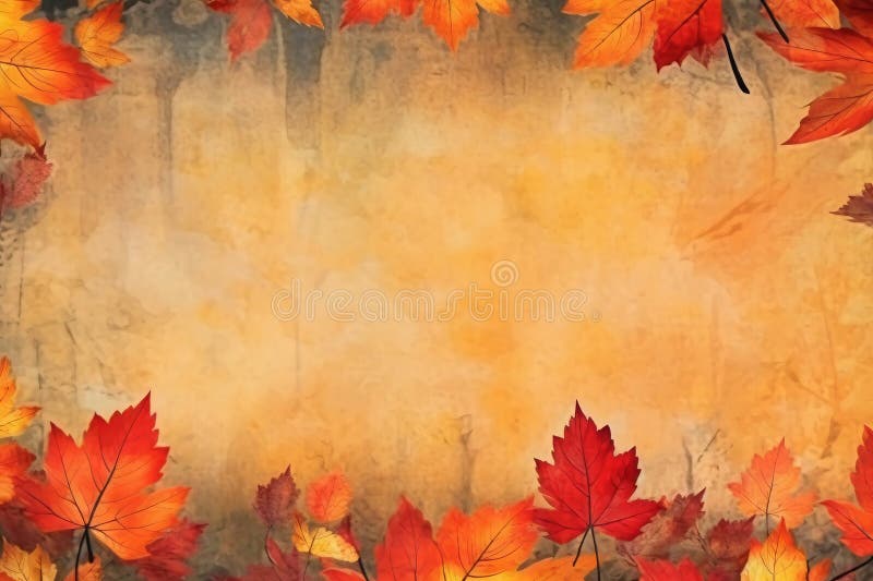 Fundo do outono com folhas de mapeamento ilustração do vetor