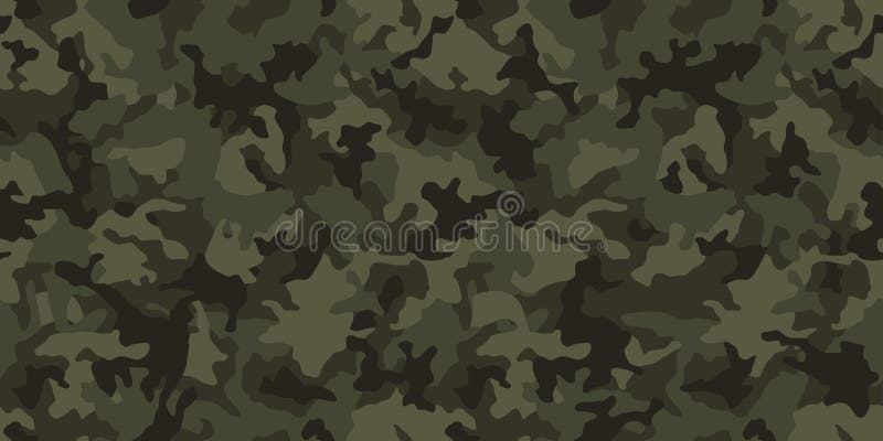 Fundo do padrão de camuflagem. ilustração do vetor de camo sem descontinuidades. estilo clássico de roupa militar