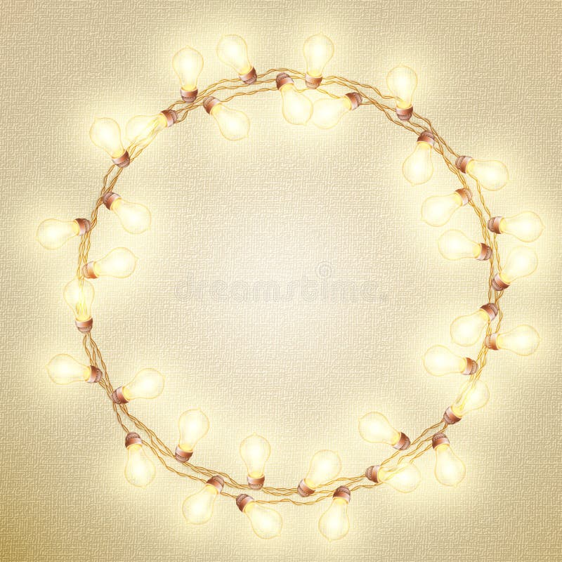Fundo do quadro do Natal com festões do vintage Vetor do EPS 10 ilustração royalty free