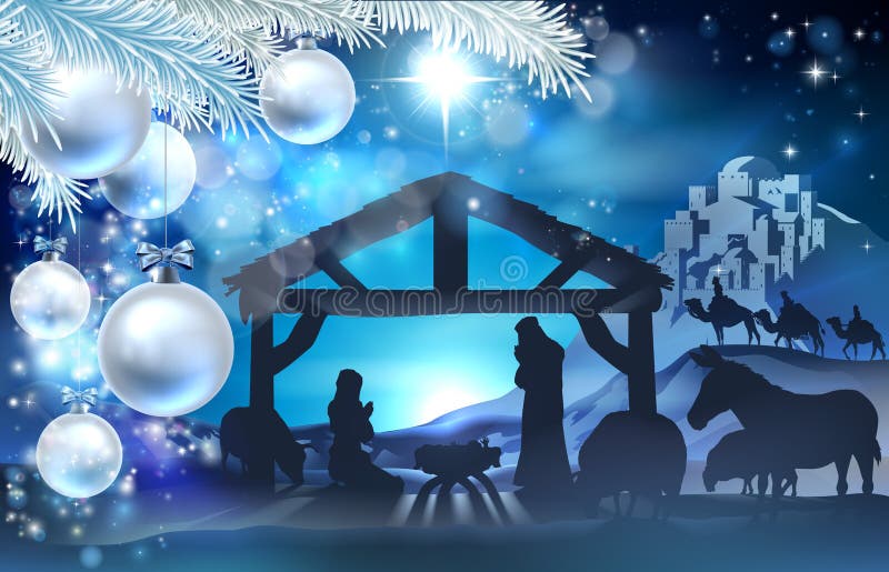Fundo do sumário do Natal da natividade ilustração royalty free Fundo do sumário do Natal da natividade ilustração royalty free