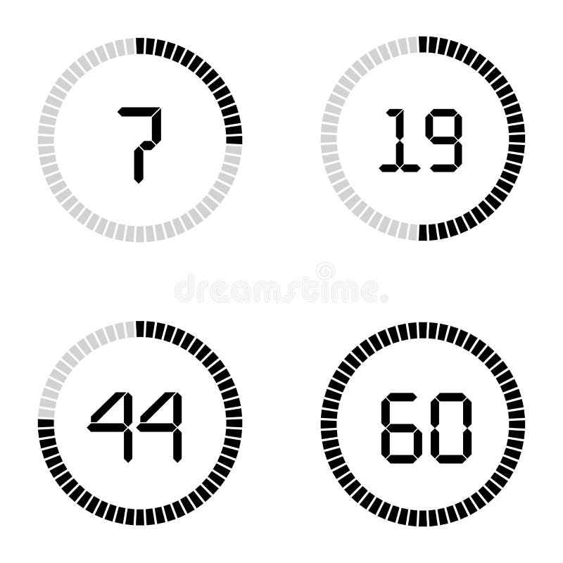 Fundo do temporizador do pulso de disparo digital do molde do vetor da contagem regressiva para vir ilustração royalty free Fundo do temporizador do pulso de disparo digital do molde do vetor da contagem regressiva para vir ilustração royalty free