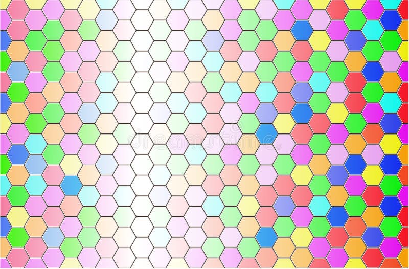 Fundo do teste padrão do hexágono com cor da gradação ilustração stock Fundo do teste padrão do hexágono com cor da gradação ilustração stock
