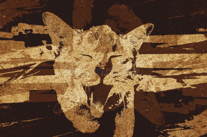 Fundo do teste padrão do sumário da cor do marrom do grunge da arte ilustração stock Fundo do teste padrão do sumário da cor do marrom do grunge da arte ilustração stock