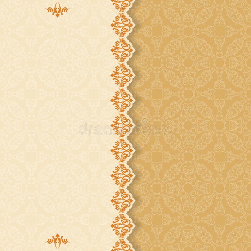 Fundo do vintage com divisor e arabesque bonito ilustração do vetor Fundo do vintage com divisor e arabesque bonito ilustração do vetor