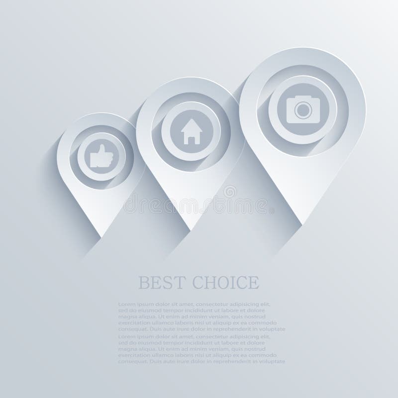 Fundo de ícone de ponteiro de mapa vetorial. Eps 10 ilustração royalty free