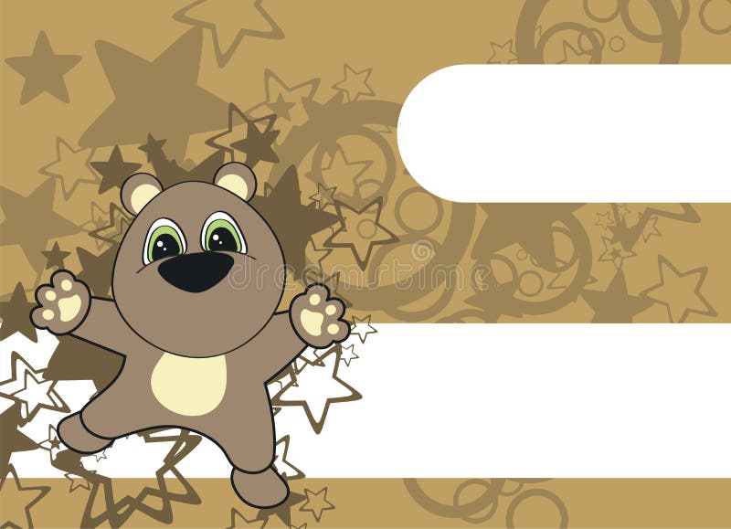 Fundo de desenho animado de ursinho ilustração do vetor