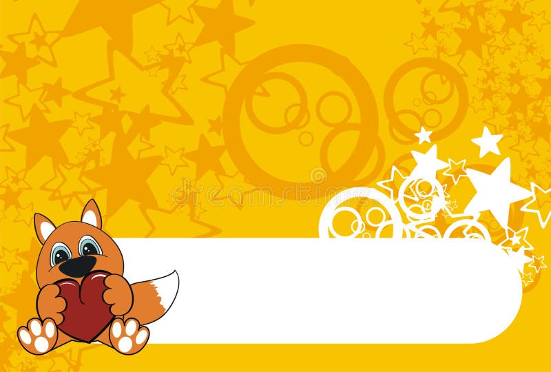 Fundo de desenho animado de raposa ilustração do vetor