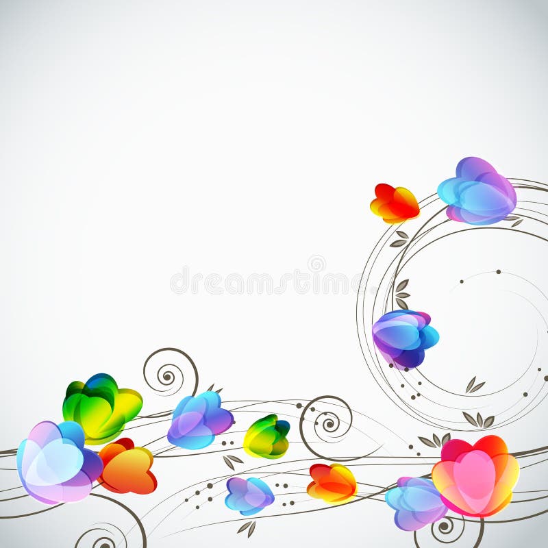 Fundo floral abstrato, flores elegantes das tulipas ilustração stock Fundo floral abstrato, flores elegantes das tulipas ilustração stock